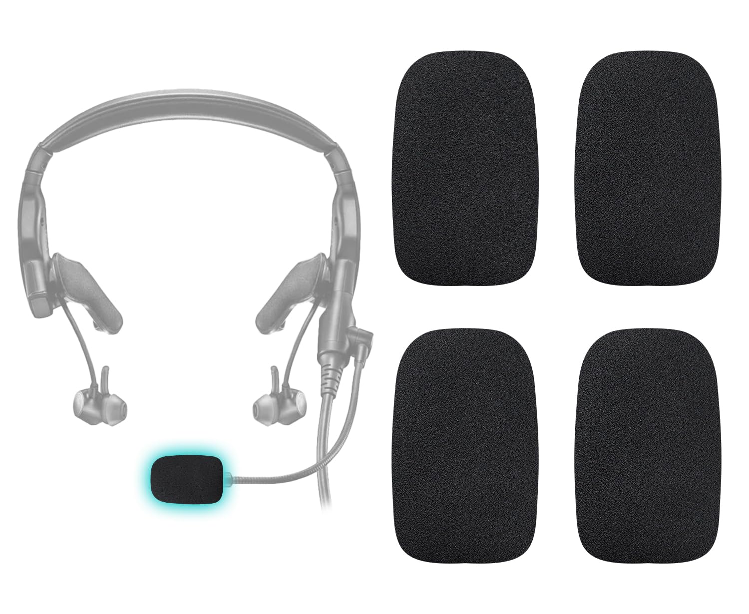 SOULWIT Microphone Cover for Bose ProFlight Series 1/2 Aviation Headsets